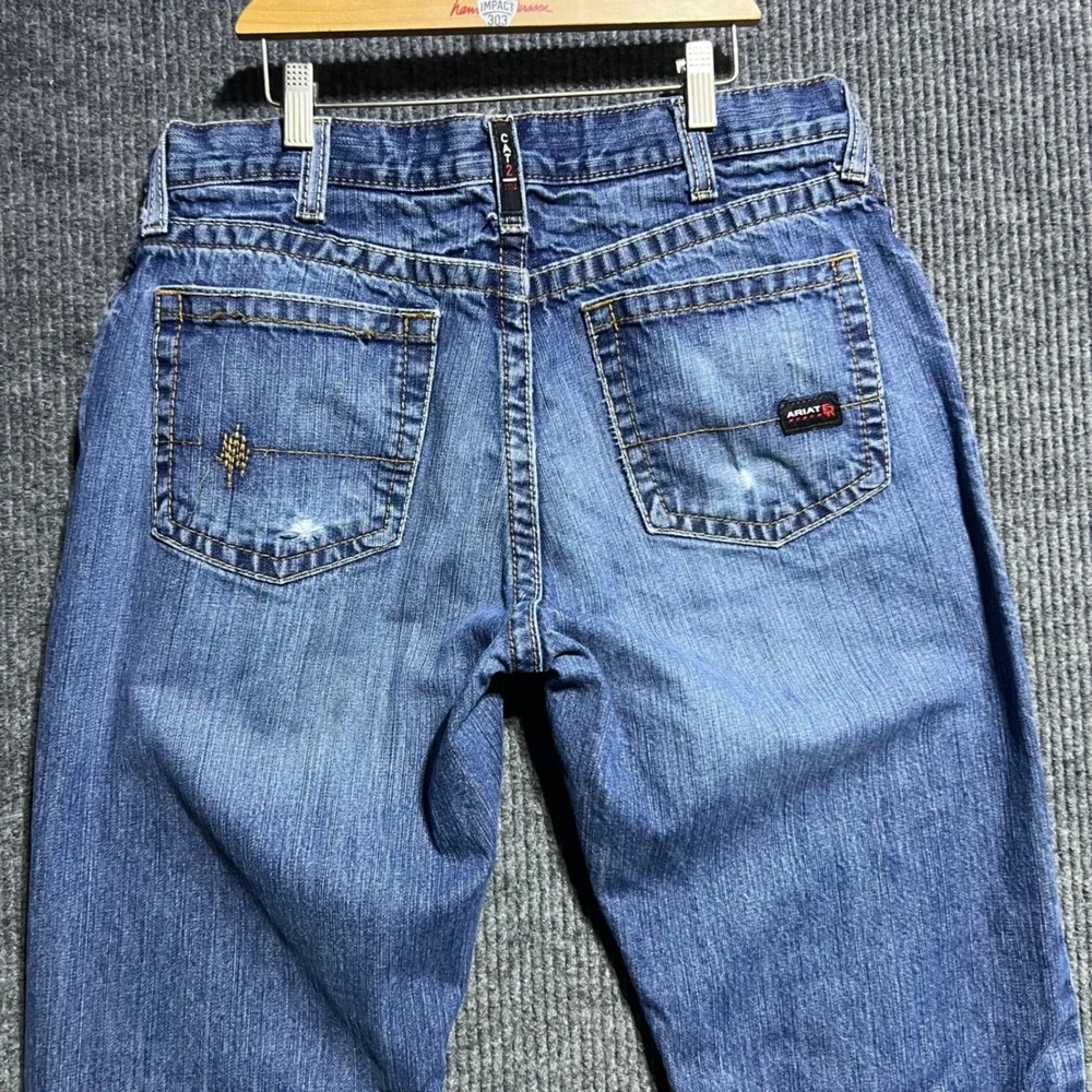 Ariat FR M3 Loose Straight Jeans Mens 34x34 Blue Denim Flame Resistant Workwear